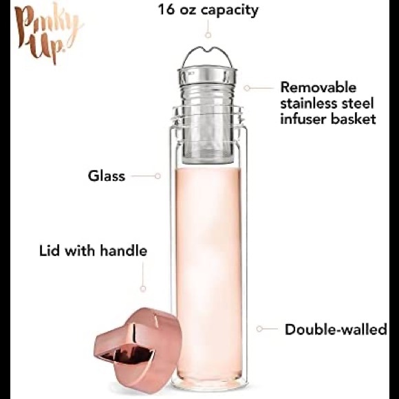 Pinky Up Blair Garden Party Glass Infuser Mug - Picture 2 of 7